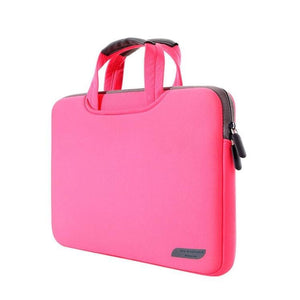 13.3 inch Portable Air Permeable Handheld Sleeve Bag for MacBook Air - Pro, Lenovo and other Laptops, Size: 34x25.5x2.5cm(Magenta) - Gadget Station