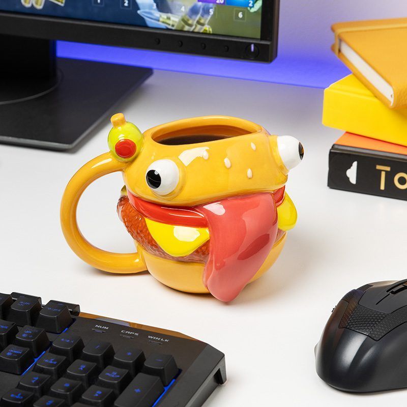 Fortnite Durrr Burger Shaped Mug 450ml, Officially Licensed Novelty Gaming Ceramic Coffee Cup