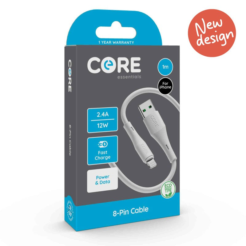 iPhone Fast Charge Cable - 1m, White, 12W