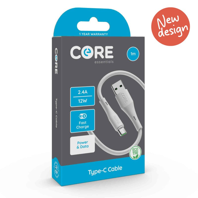 USB-C Charging Cable - 1m, White (Fast Charge)