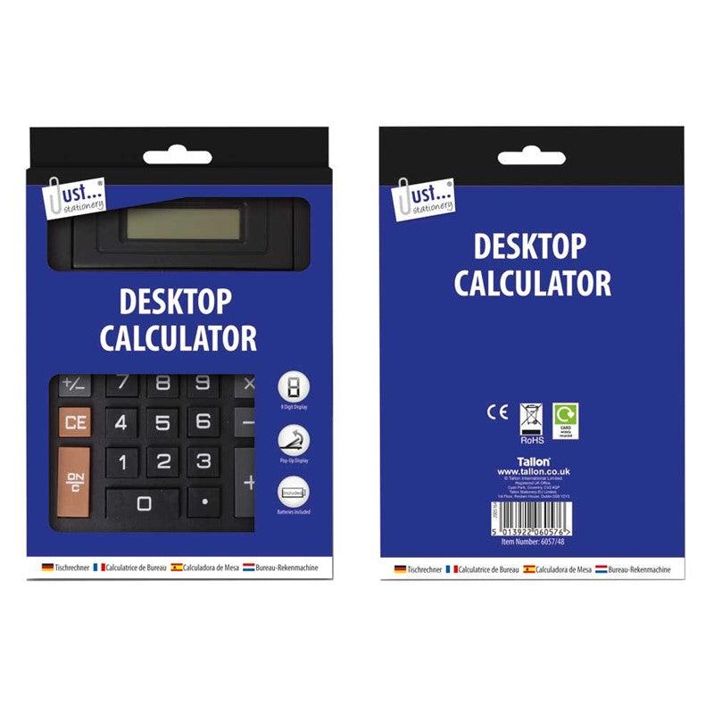 Just Stationery Desk Calculator Pop up disp. 144x190mm