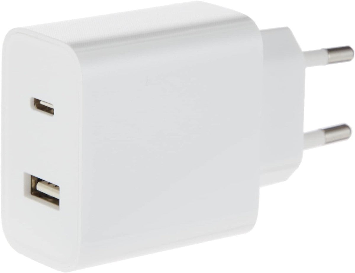 Xiaomi Mi 33W Wall Charger – Dual-Port Fast Charging Adapter with USB Type-A & Type-C Output (White)