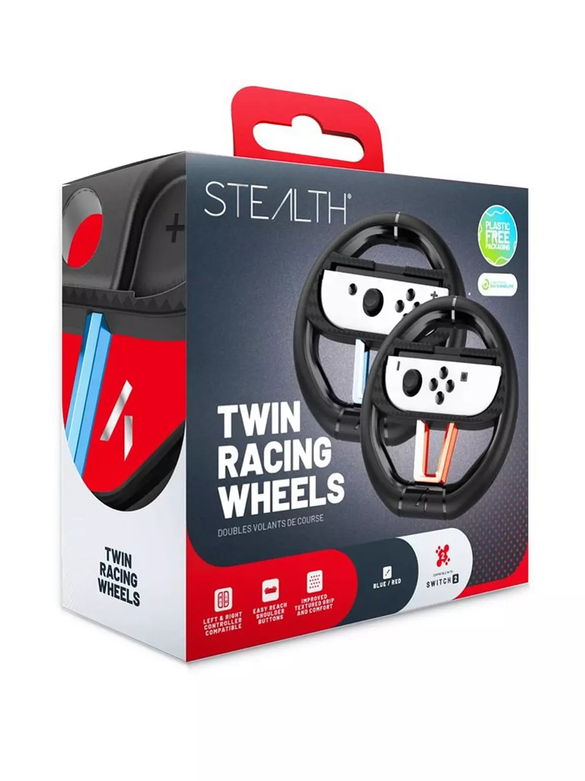 Stealth Joy-Con Racing Wheel for Nintendo Switch 2 (Double Pack)