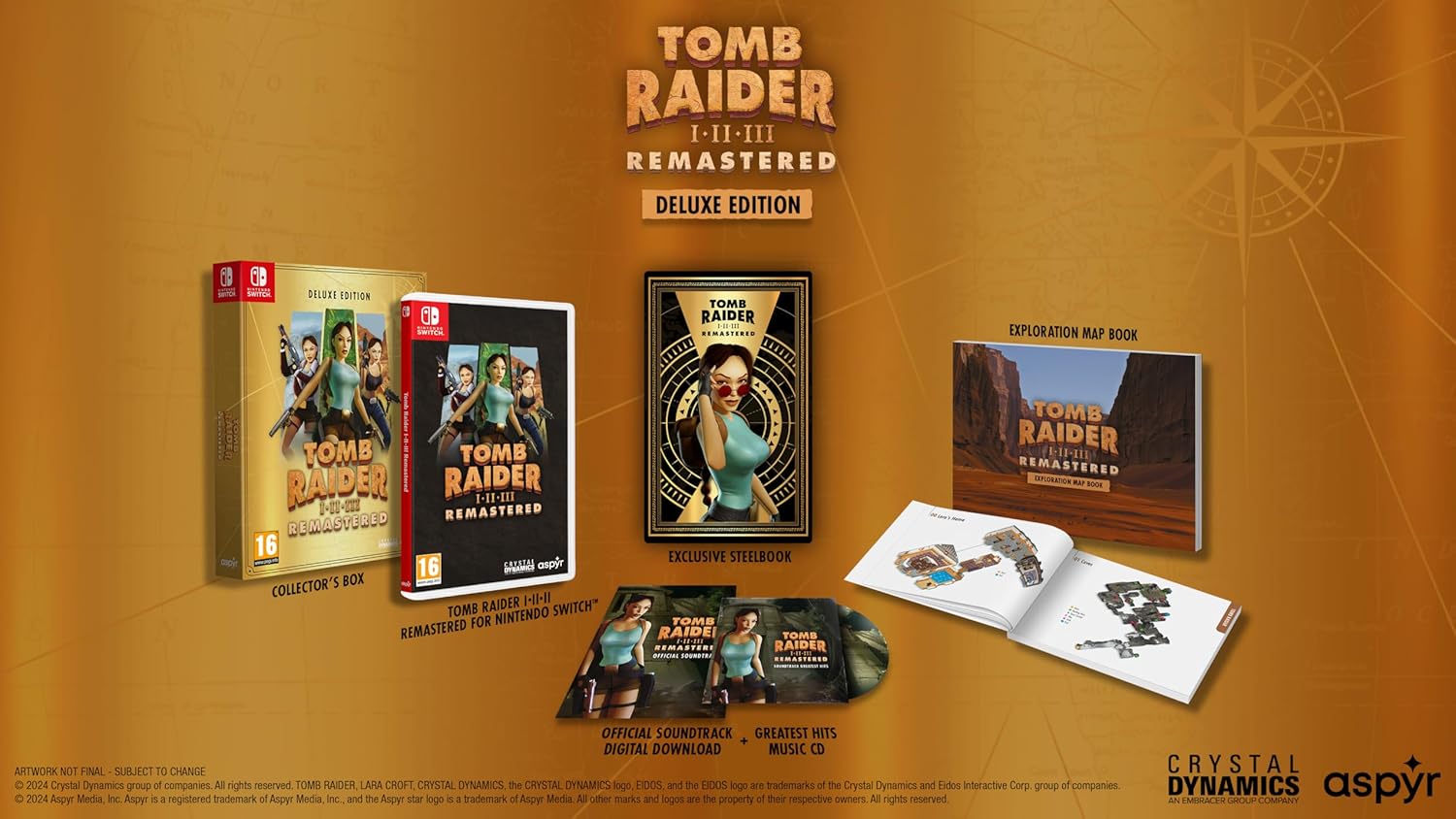 Tomb Raider I-III Remastered Starring Lara Croft [Deluxe Edition] (Nintendo Switch)