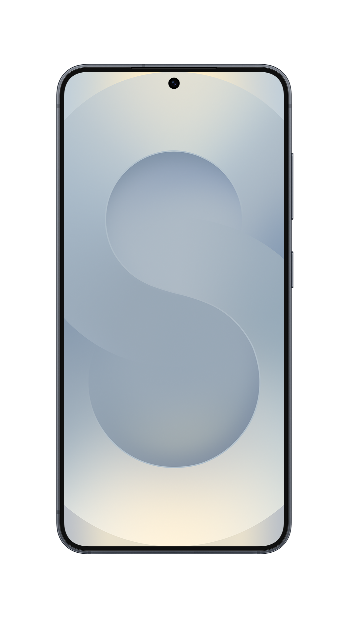 Smartphone with a distinctive logo on a white background