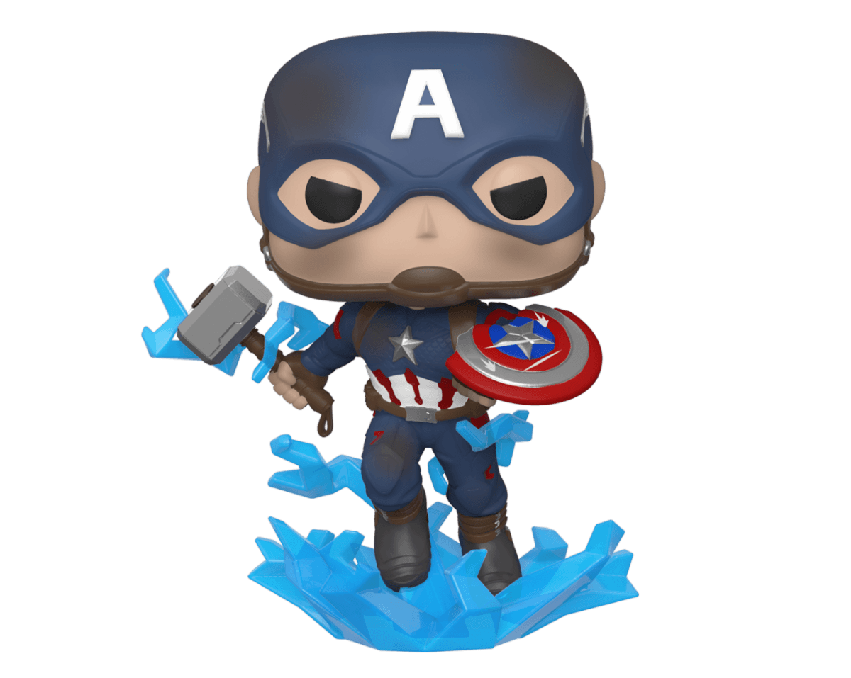 Funko POP! POP Marvel: Endgame - Captain America with Broken Shield & Mjolnir