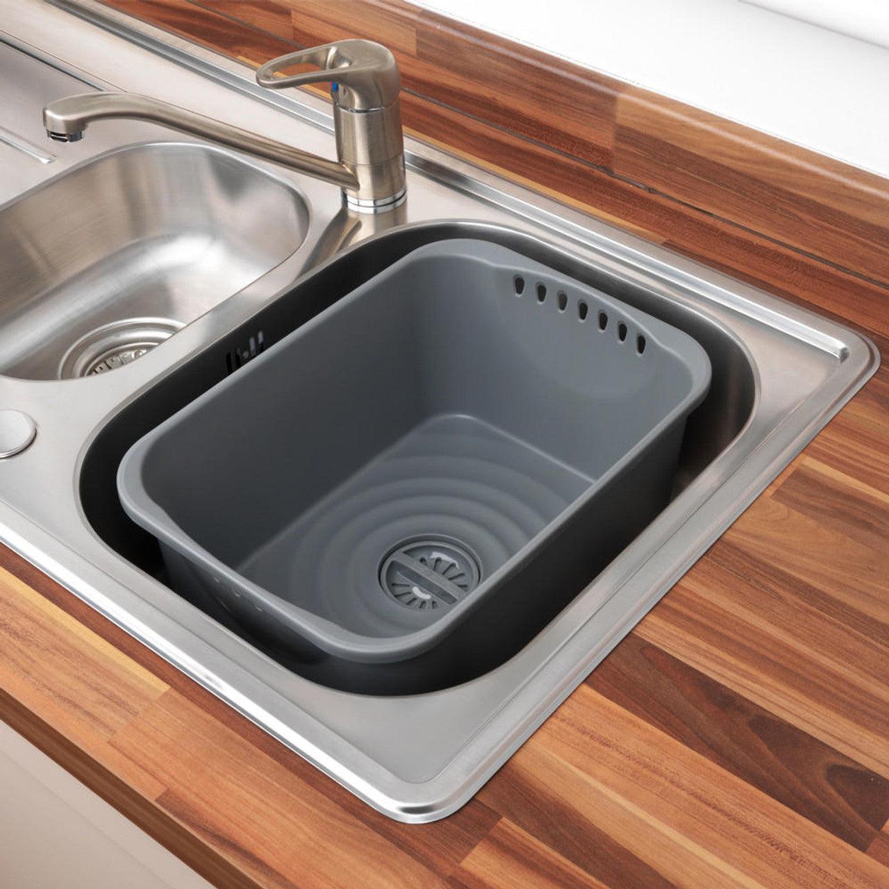 Beldray Washing Up Bowl with Drainer, Grey