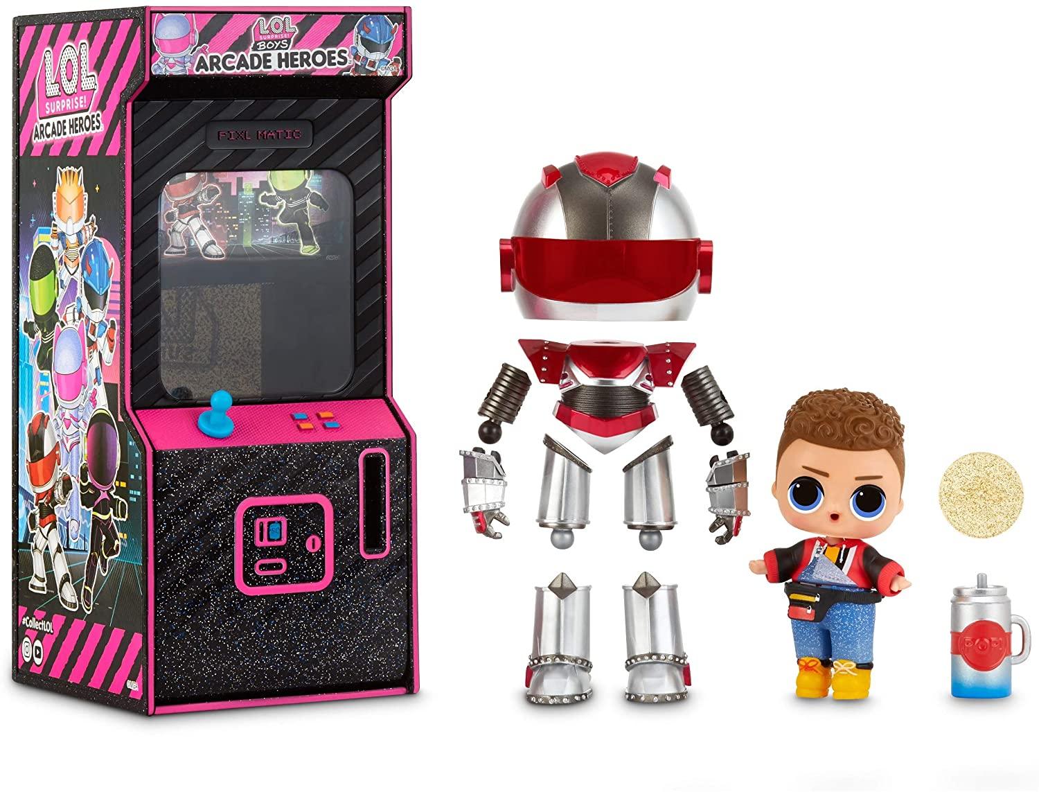 L.O.L.  Surprise! Boys Arcade Heroes Action Figure Doll with 15 Surprises LOL