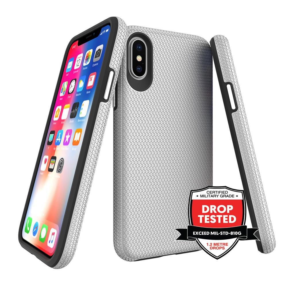 ProGrip Case Cover for Apple iPhone XS & iPhone X Silver