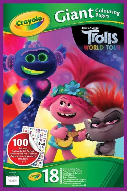 Crayola Trolls 2 Giant Colouring Pages