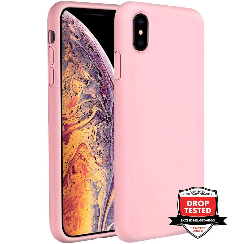 Silicone Case Cover for Apple iPhone XS & iPhone X Pink