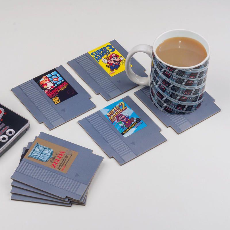 Nintendo NES Cartridge Coasters for Drinks, Set of 8 | Officially Licensed Merchandise