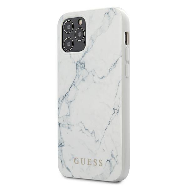 Guess Collection Apple iPhone 12 / 12 Pro 6.1 Case Cover White Marble