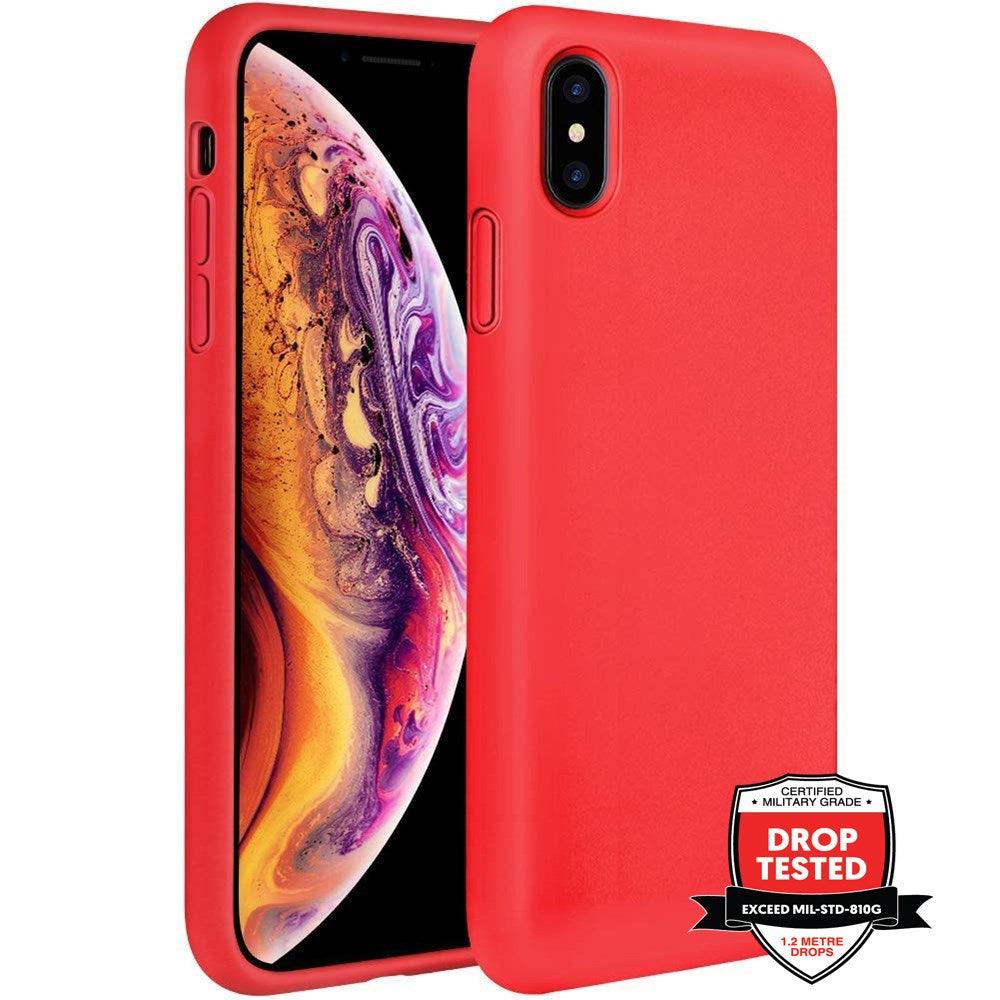 Silicone Case Cover for Apple iPhone XS & iPhone X Red