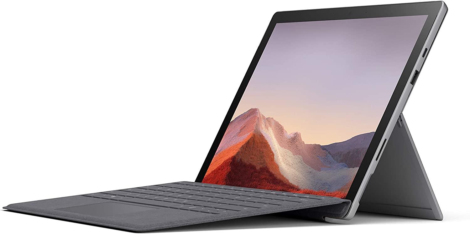 Microsoft Surface Pro 7 12.3” Tablet (Platinum) - Intel 10th Gen Quad Core i3, 4GB RAM, 128GB SSD, Windows 10 Pro