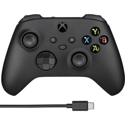 Microsoft Xbox Wireless Controller + USB-C Cable, Gamepad, PC, Xbox One, Xbox One S, Xbox One X, Xbox Series S, Xbox Series X, Analogue / Digital, D-pad, Home button, Menu button, Share button, Wired & Wireless, Black