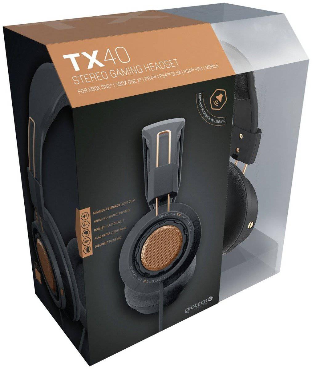 Gioteck Tx-40 Xbox One, Ps4, Pc Headset - Black & Copper - Gadget Station