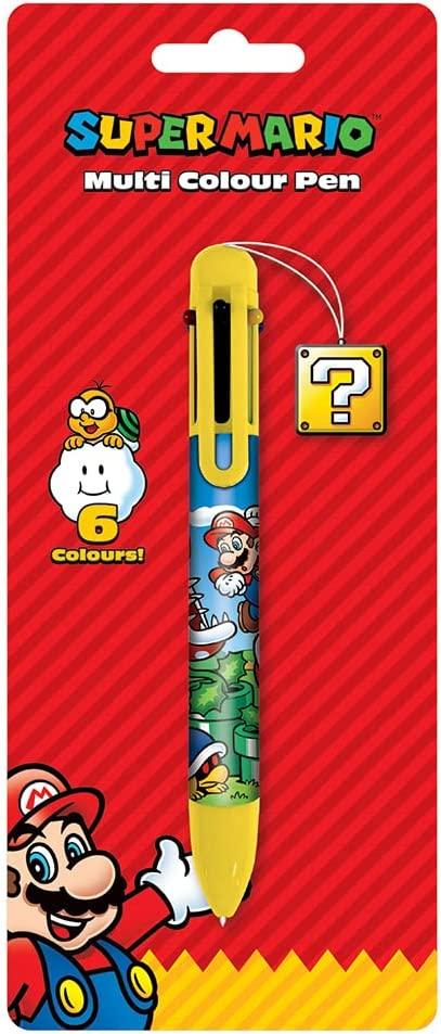 Super Mario Colour Block 6 in 1 Pen - Officially Licensed