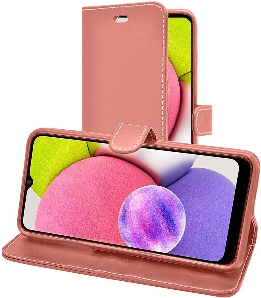 Wallet Flip Case Cover for Samsung Galaxy S22 5G Rose Gold