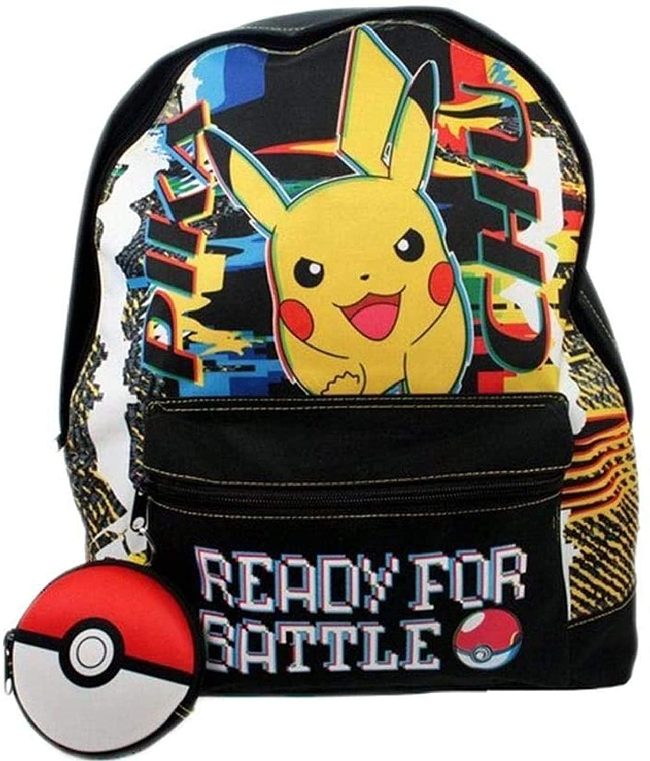 Pokemon Pikachu Ready For Battle Backpack School Bag