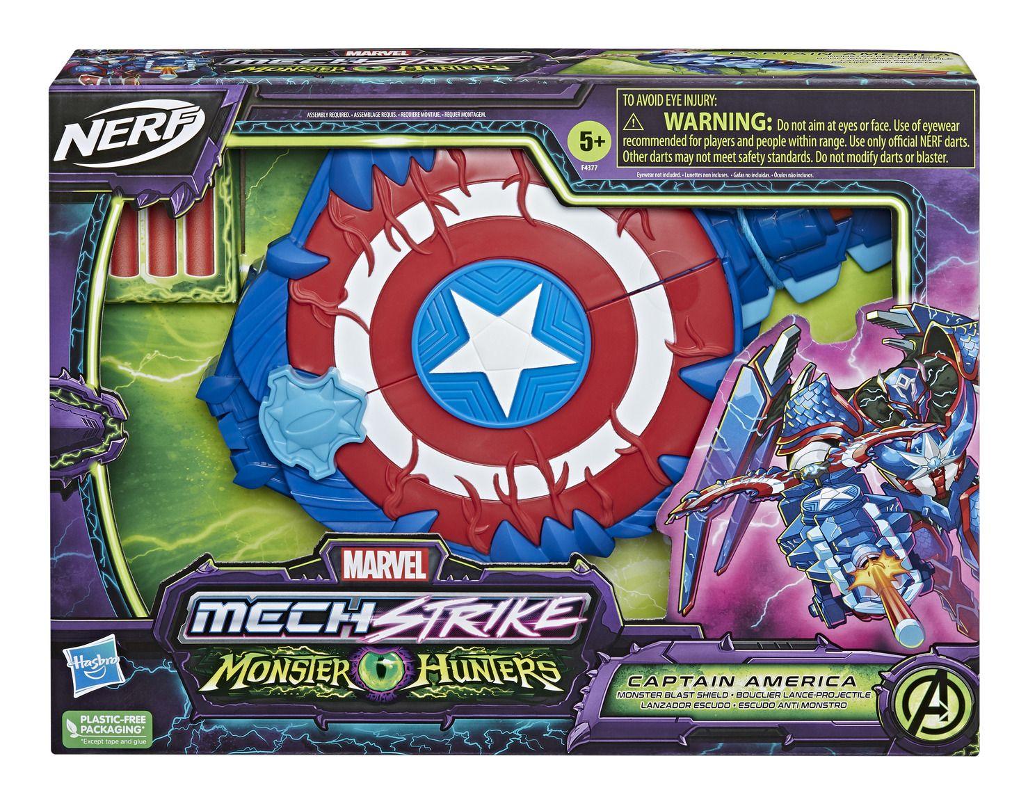 Marvel Avengers Mech Strike Monster Hunters Captain American Monster Blast Shield