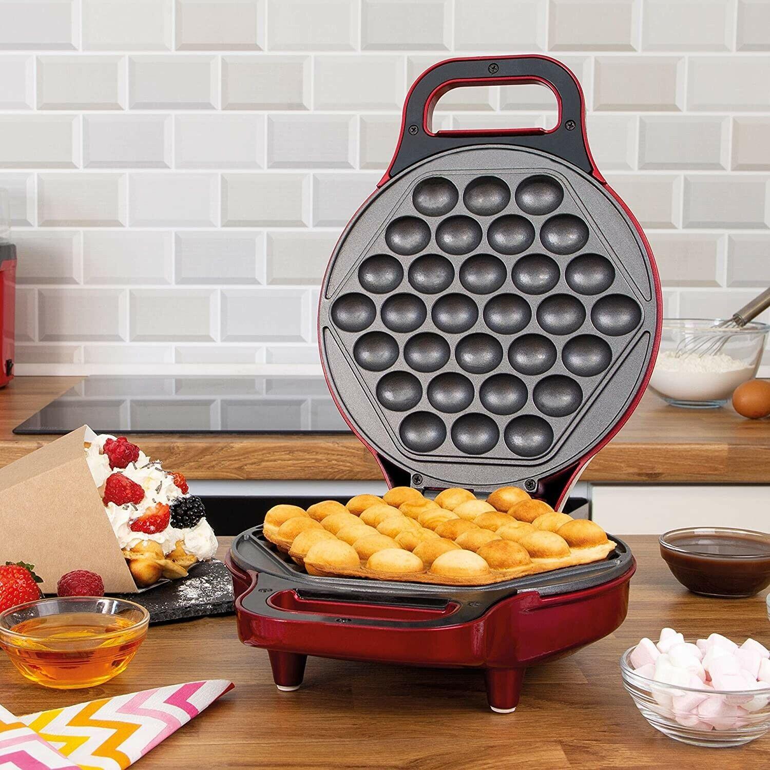 Dual Sided Cooking Non-Stick Bubble Shaped Plate Waffle Maker