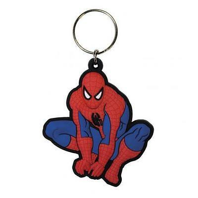 Marvel Comics 'Spiderman Crouch' Rubber Keyring Keychain