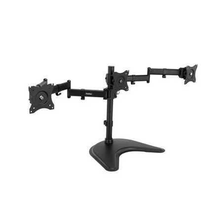 VonHaus Triple Monitor Stand for 13-27” Screens - Three Arm Desk Mount Bracket - Ergonomic 90° Tilt, 360° Rotation & 360° Swivel Arms - VESA Dimensions: 75x75-100x100