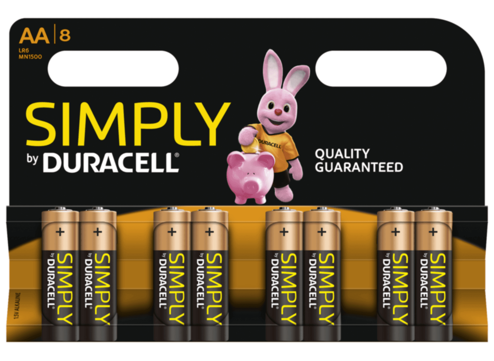 Duracell Simply AA Alkaline Batteries Battery (Pack of 8) - Gadget Station