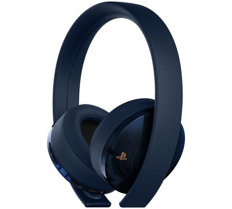 Sony Playstation Gold 500 Million Gaming headset 3.5 mm Jack Wireless Cordless Over-The-Ear Dark blue