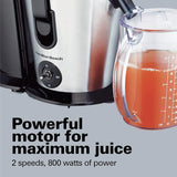 Hamilton Beach Big Mouth Plus 2 Speed Juice Extractor, Plastic, 600 W, 1.2 liters, Black