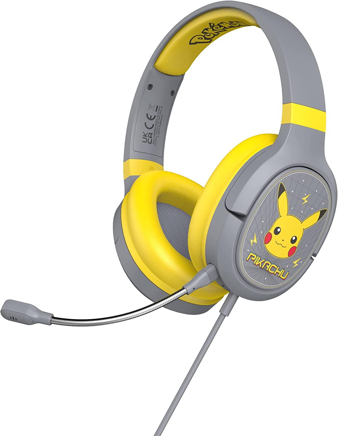 Pokémon Pikachu Grey Pro G1 Gaming Headphones, Nintendo Switch, PS4, PS5, Xbox and Normal Usage