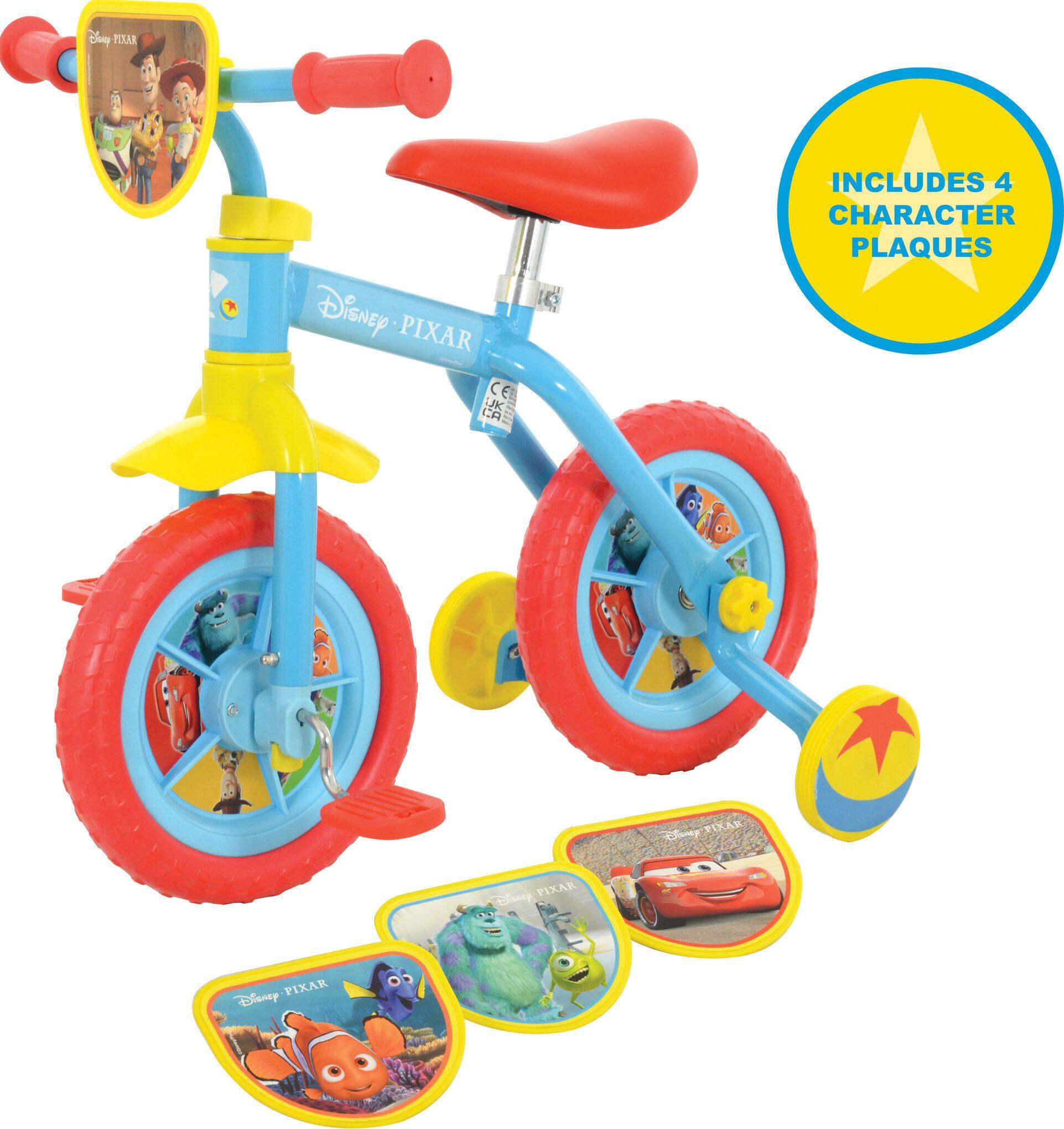 Disney Pixar Switch It Multi Character 2 in 1 10" Bike