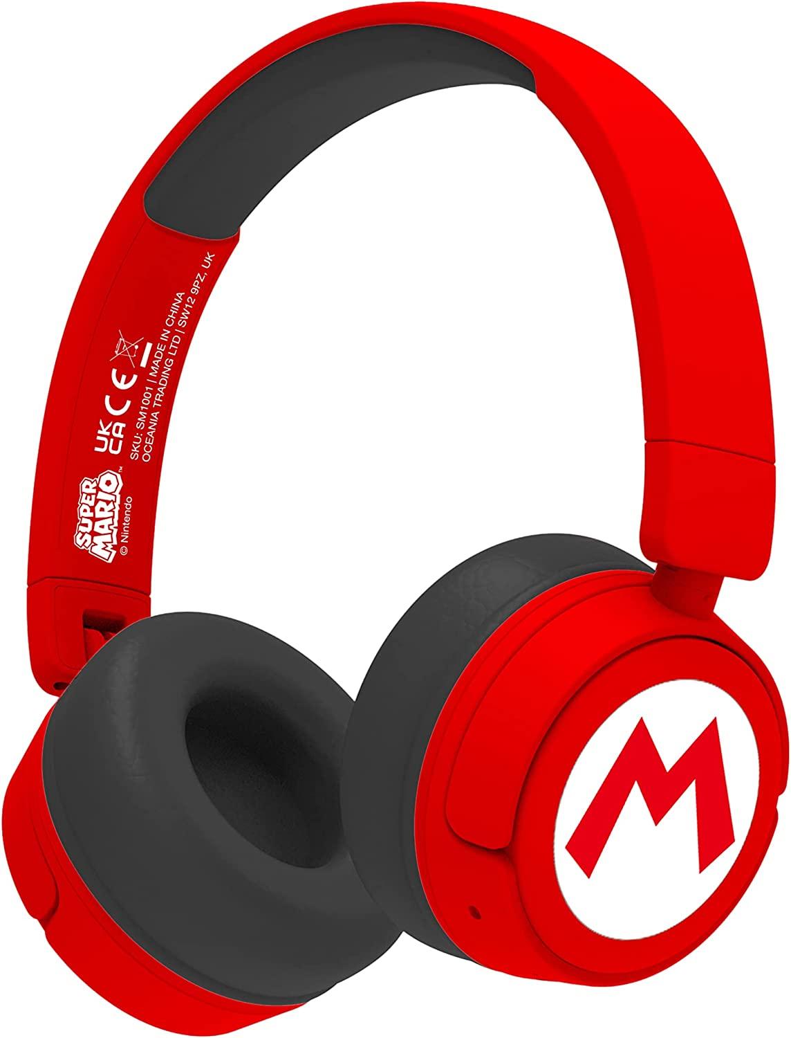 Super Mario Red Kids Wireless Headphones