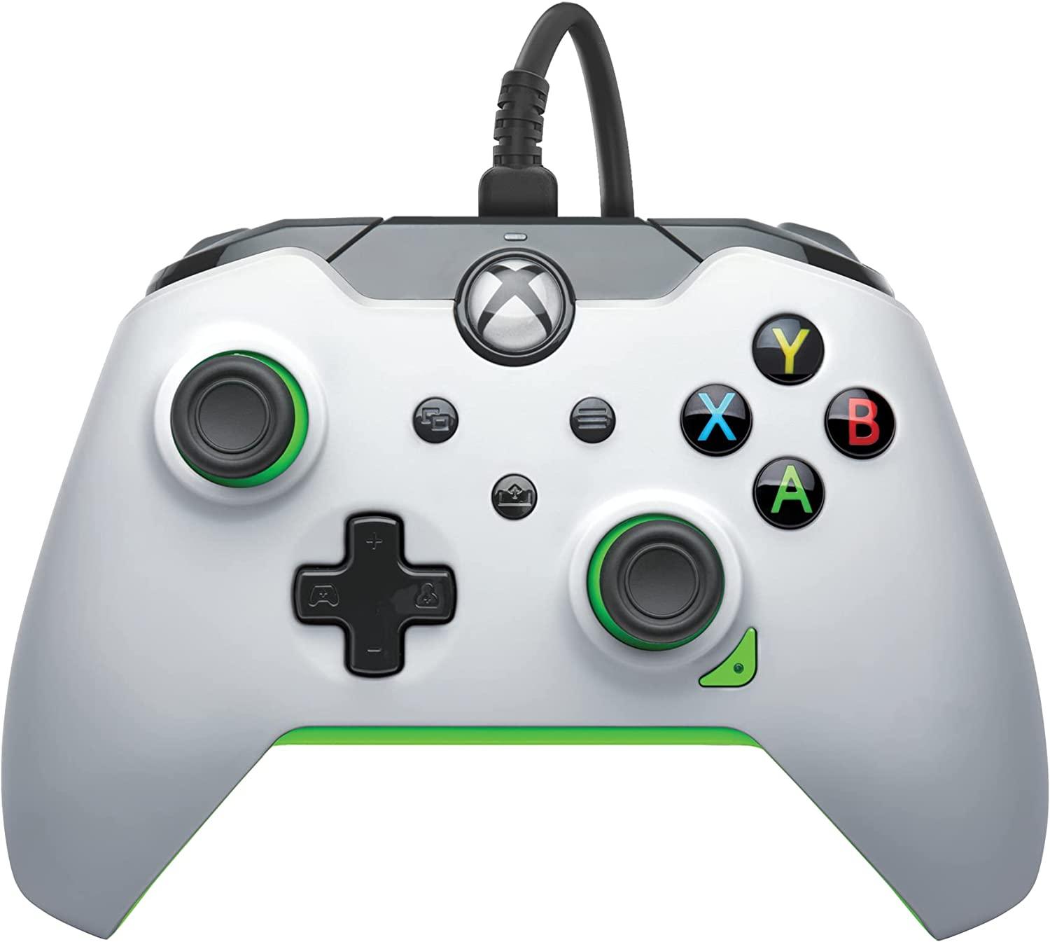 Wired Controller Neon White for Xbox Series X|S, Gamepad, Wired Video Game Controller, Gaming Controller, Xbox One, Officially Licensed - Xbox Series X