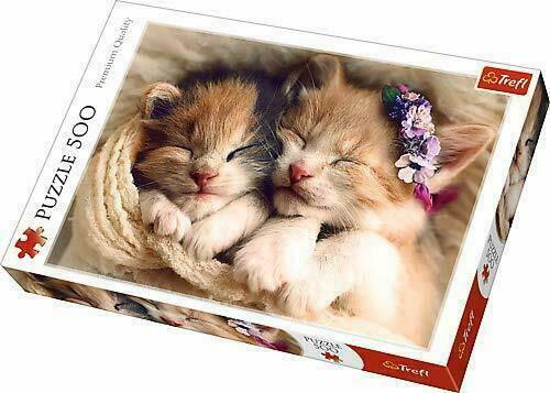 Trefl 500 Piece Jigsaw Puzzle Sleeping Kittens - Gadget Station