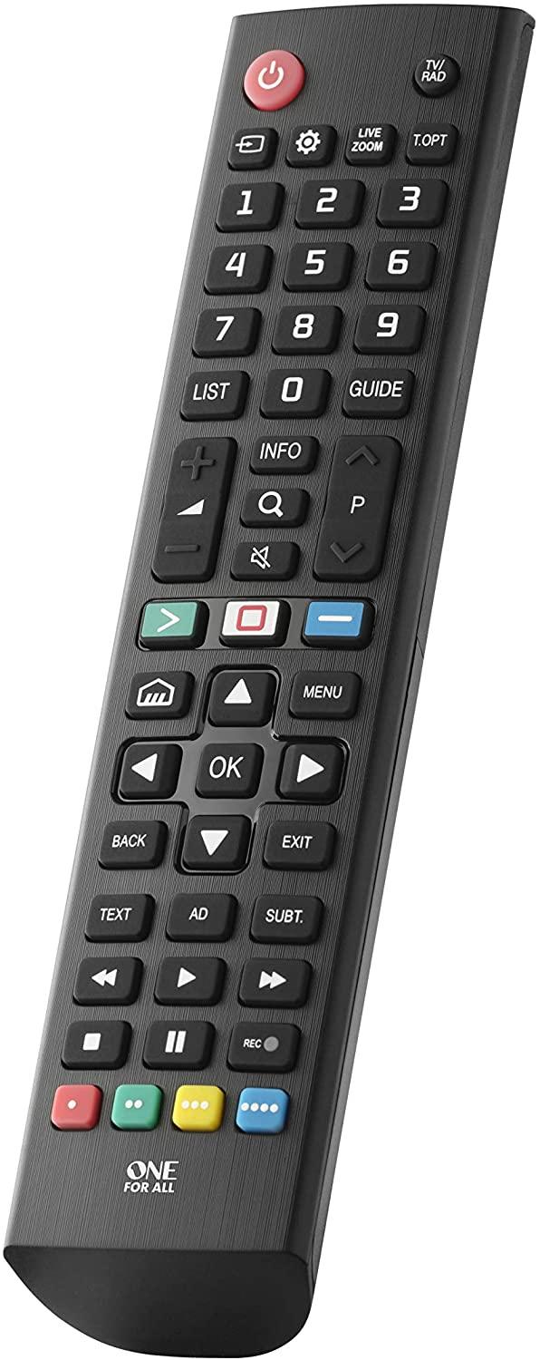 One For All LG TV Replacement remote – Works with ALL LG TVs – Learning feature -URC4911