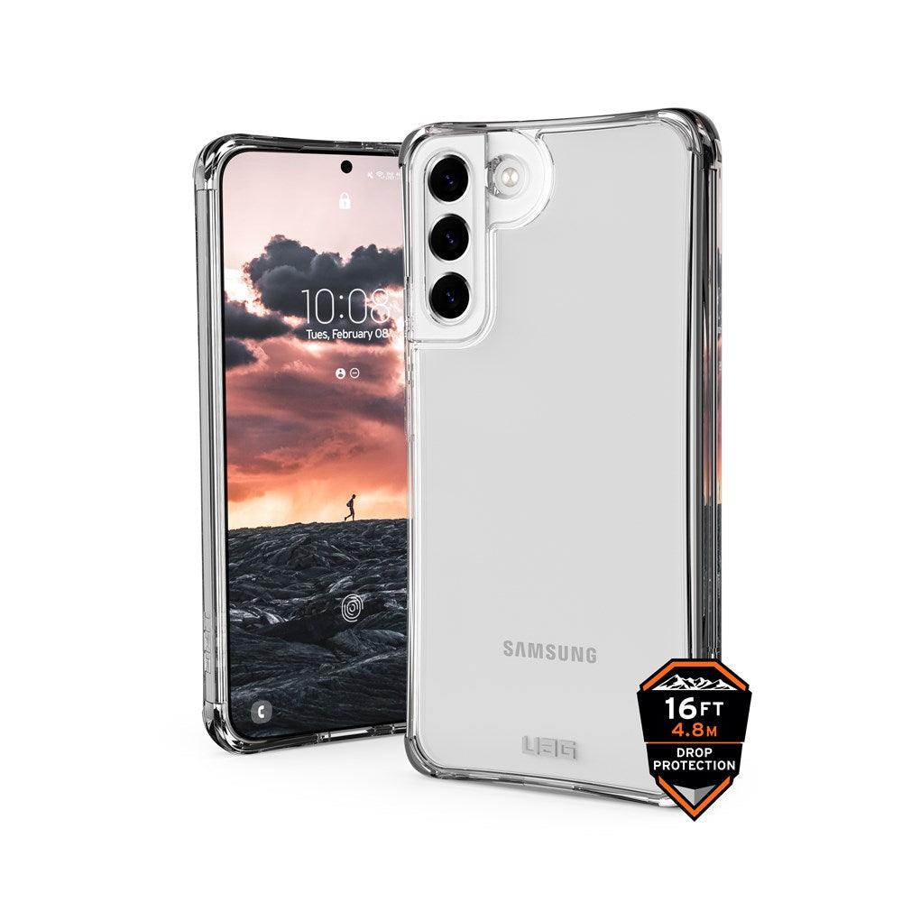 Urban Armor Gear UAG Case Designed for Samsung Galaxy S22 Plus Cover Sleek Ultra-Thin Shock-Absorbent Plyo Protective Cover, Ice