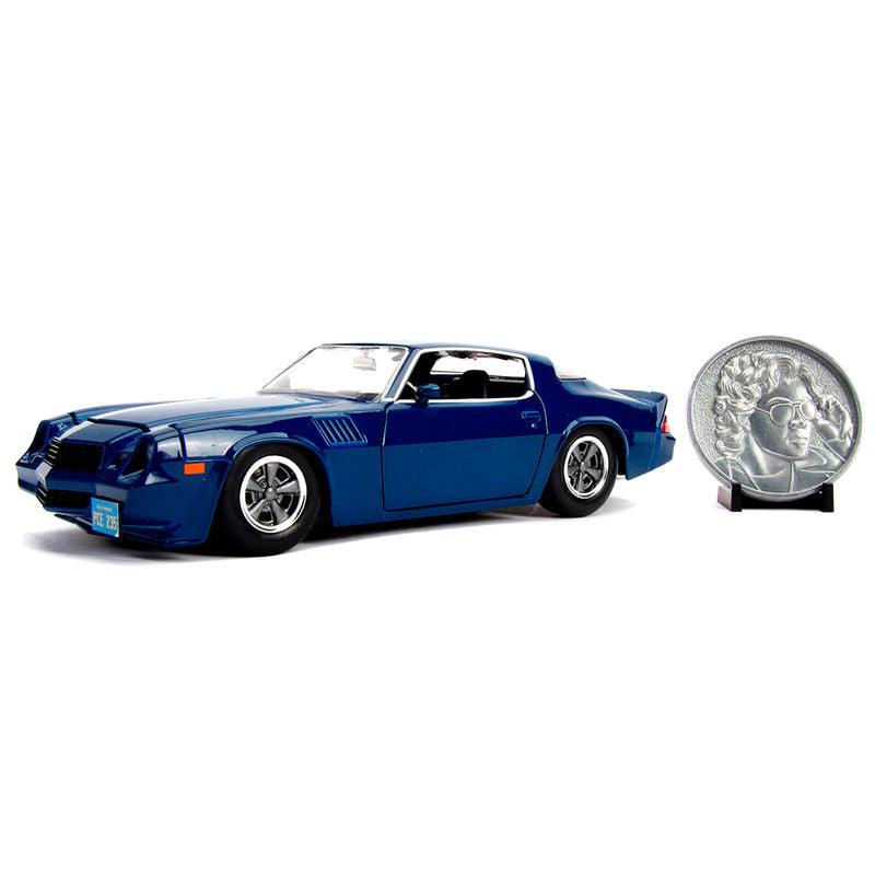 Stranger Things Chevy Camaro 1979 Z28 metal car + coin set