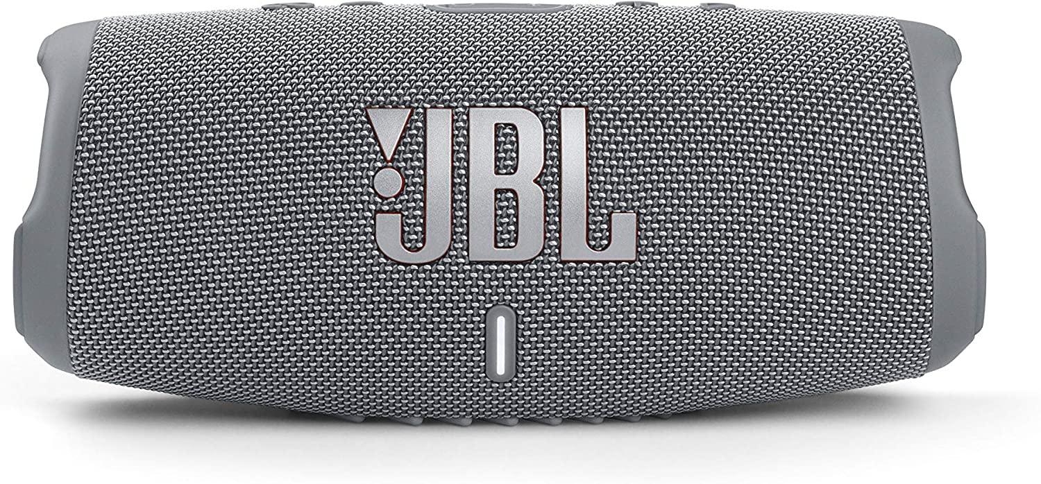 JBL Charge 5 Portable Bluetooth Speaker With Deep Bass, IP67 Waterproof And Dustproof, 20 Hours Of Playtime, Built-In Powerbank Grey