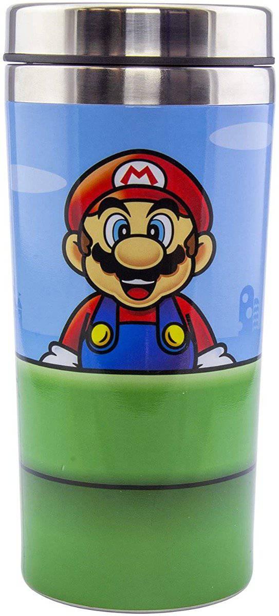 Mario Warp Pipe Travel Mug | Insulated Coffee & Tea Flask | Easy Clean and Keeps Drinks Hot | Spill & Leak Proof with 450ml Capacity, Stainless Steel - Gadget Station