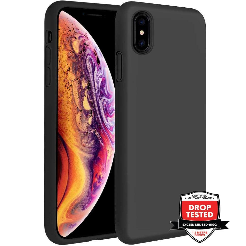 Silicone Case Cover for Apple iPhone XS/X Black