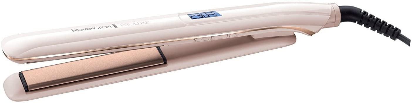 Remington Proluxe Ceramic Hair Straighteners with Pro+ Low Temperature Protective Setting, Rose Gold - S9100