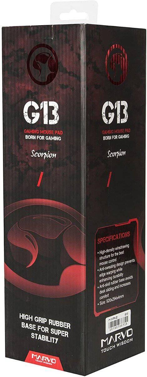 Marvo Scorpion G13 Red XL Gaming Mouse Mat Pad Surface - Gadget Station