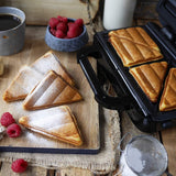 Breville Ultimate Deep Fill Toastie Maker, 2 Slice Sandwich Toaster, Removable Non-Stick Plates, Stainless Steel, Black