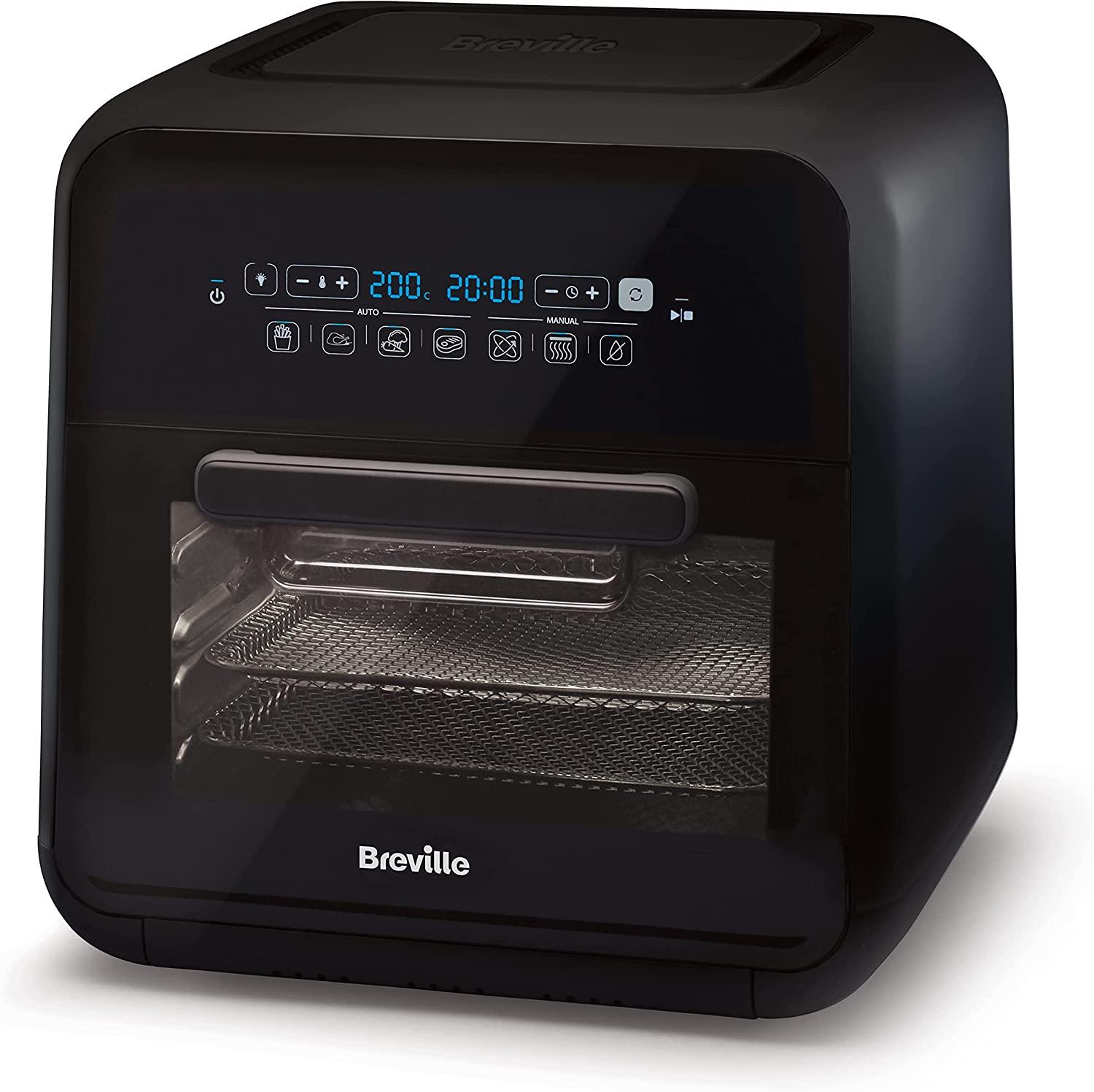 Breville Halo Rotisserie Air Fryer | 10 Litre Digital Air Fryer Oven | 2000 W | Fry, Bake, Roast and Dehydrate | Black and Grey