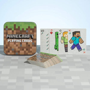 Playing Cards | Includes Collectors Embossed Storage Tin Idea For Minecraft Fans - Gadget Station