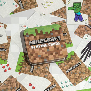 Playing Cards | Includes Collectors Embossed Storage Tin Idea For Minecraft Fans - Gadget Station