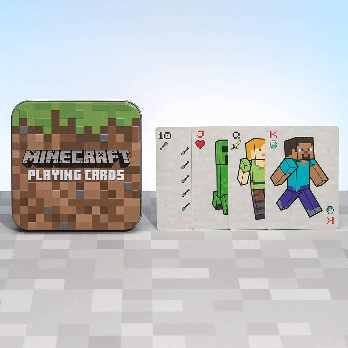 Playing Cards | Includes Collectors Embossed Storage Tin Idea For Minecraft Fans - Gadget Station