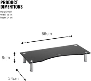 VonHaus Monitor Stand for Desks - Height Adjustable - Screen - Gadget Station